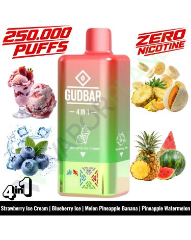 STRAWBERRY ICE CREAM Descartável 4in1 | 250.000 Puff | GUDBAR V2 (SEM NICOTINA)