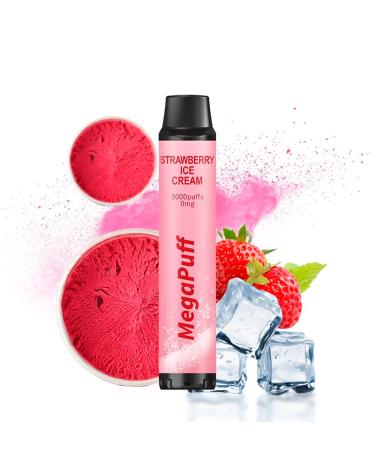 Strawberry Ice Cream MegaPuff – 3000 PUFF – Descartável SEM NICOTINA