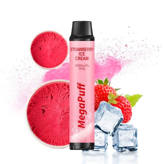 Strawberry Ice Cream MegaPuff – 3000 PUFF – Descartável SEM NICOTINA