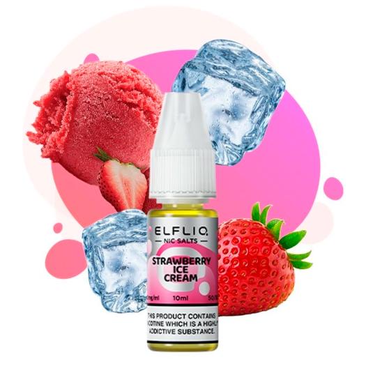 Strawberry ICE CREAM Snoow Nic Salt 10ml - Elfliq by Elf Bar