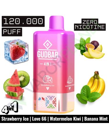 STRAWBERRY ICE Descartável 4in1 | 120.000 Puff | GUDBAR (SEM NICOTINA)