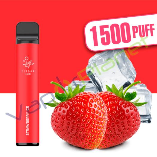 STRAWBERRY ICE Elf Bar 1500 4,8ml Pod System - Descartável - SEM NICOTINA
