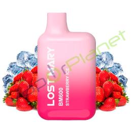 Barra de Sorvete de Morango Elf Bar Lost Mary BM600 20mg Sal - Descartável
