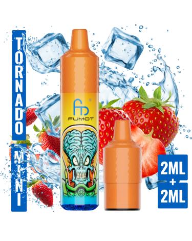 Strawberry Ice Mini Tornado 1200 (com 2 cápsulas de 2 ml e 20 mg)