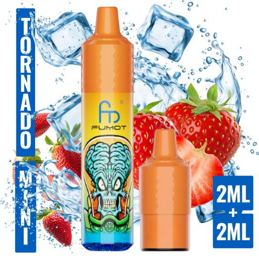 Strawberry Ice Mini Tornado 1200 (com 2 cápsulas de 2 ml e 20 mg)