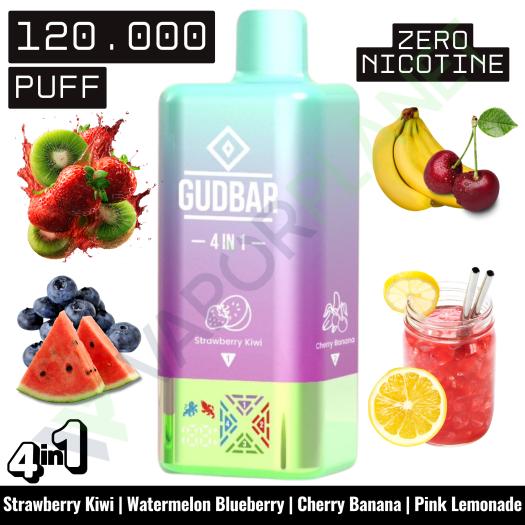 STRAWBERRY KIWI Descartável 4in1 | 120.000 Puff | GUDBAR (SEM NICOTINA)