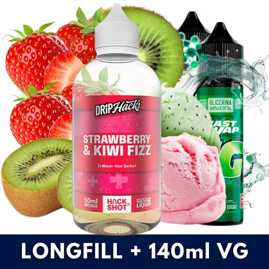 Strawberry & Kiwi Fizz 50ml/250 Aroma (Longfill) Drip Hacks + 140ml VG Fast Strawberry & Kiwi Fizz 50ml/250 Aroma (Longfill) Drip Hacks + 140ml VG Fast