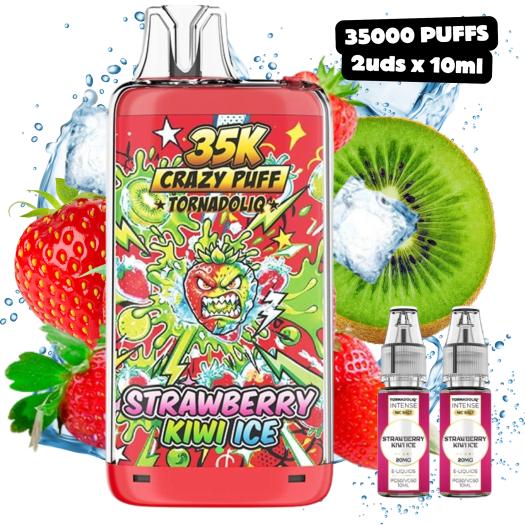 Strawberry Kiwi Ice Crazy Puff 35K 2x10ml 20mg Tornadoliq