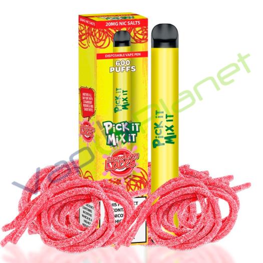 STRAWBERRY LACES Pick It Mix It 20mg Salt - Descartável