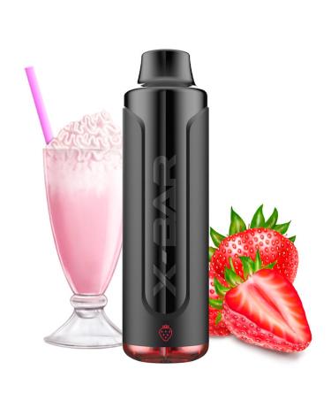 Strawberry Milkshake X-Bar MAX - 6500 Puffs - POD DESCARTÁVEL SEM NICOTINA