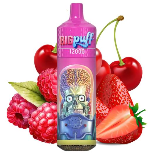 Strawberry Raspberry Cherry Ice 12000 Puffs - Big Puff (SEM NECOTINA)