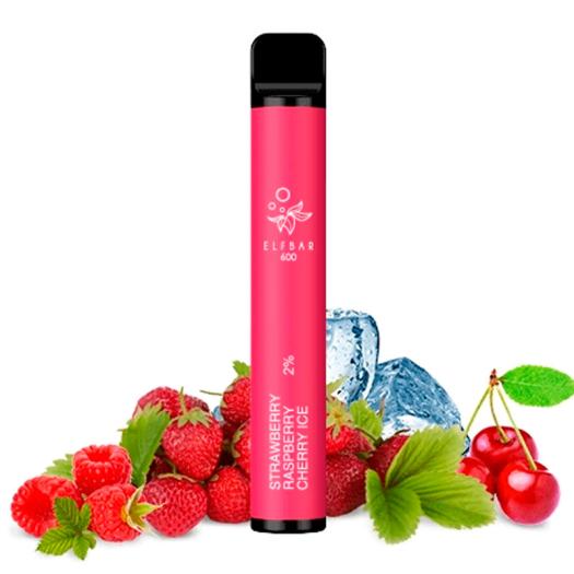 Strawberry Raspberry Cherry Ice Elf Bar Pod System 20mg Sal - Descartável
