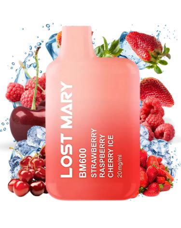 Strawberry Raspberry Cherry Ice Lost Mary BM600 20mg Salt - Descartável