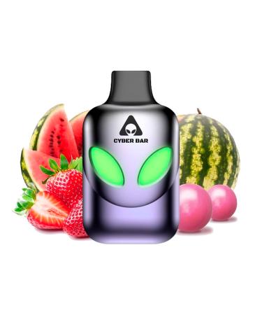 Strawberry Watermelon Bubblegum - Descartável Cyber Bar AL600 20mg