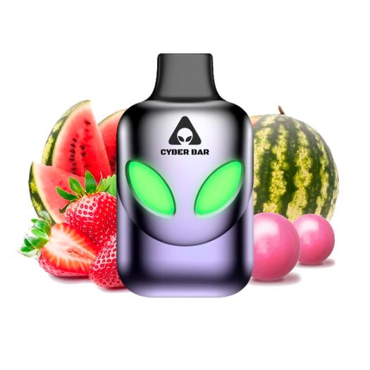 Strawberry Watermelon Bubblegum - Descartável Cyber Bar AL600 20mg