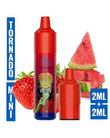 Strawberry Watermelon Mini Tornado 1200 (com 2 cápsulas de 2 ml e 20 mg)