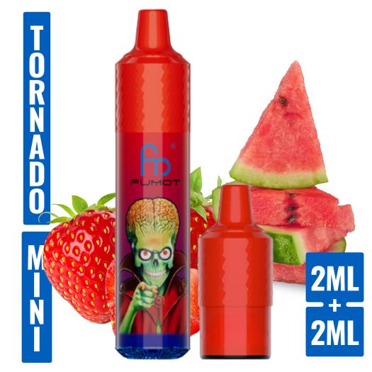 Strawberry Watermelon Mini Tornado 1200 (com 2 cápsulas de 2 ml e 20 mg)