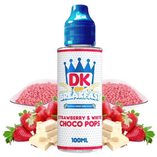 Strawberry & White Choco Pops 100ml DK Breakfast by Donut King