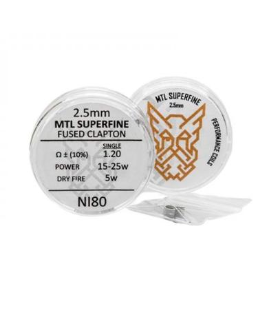 Superfine MTL – fused clapton 32 - coils 2.5mm 1.2Ω - Bearded Viking Custom