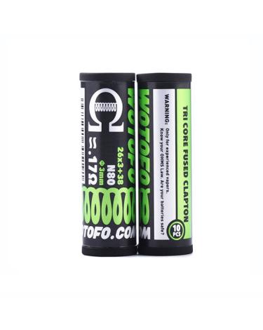 Tri Core Fused Clapton Coils 10 Uds 0,17ohms - Wotofo