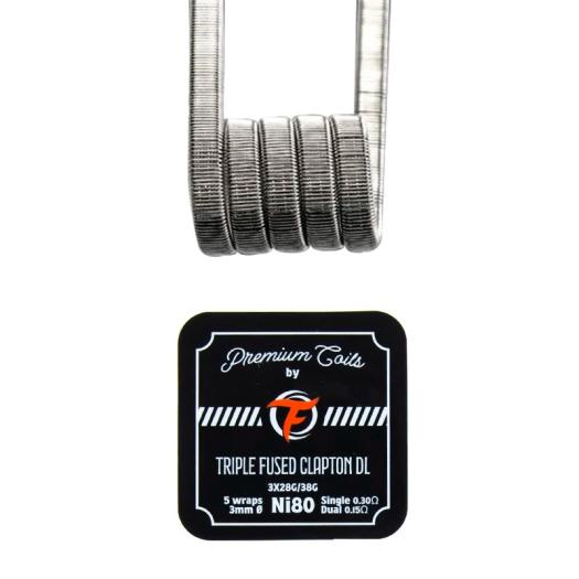 Triple Fused Clapton DL Ni80 0.30Ω New Version (10pcs) - Fumytech