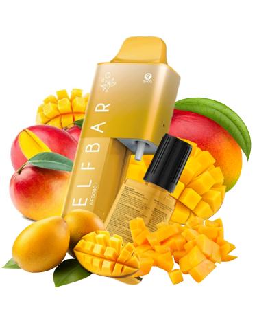 Triple Mango Kit Descartável 20mg AF5000 ELFBAR - 5000 Puffs (Cartucho de 2ml + Frasco de 10ml)