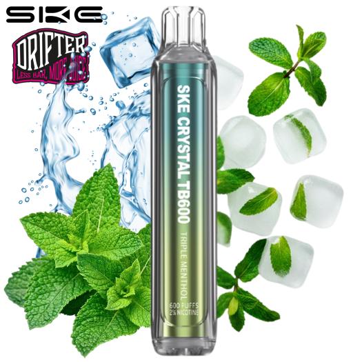 Triple Menthol SKE x Drifter Crystal TB600 20mg Descartável