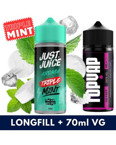 Triple Mint 24ml/120 (Longfill) Just Juice Mint + 70ml VG Fast