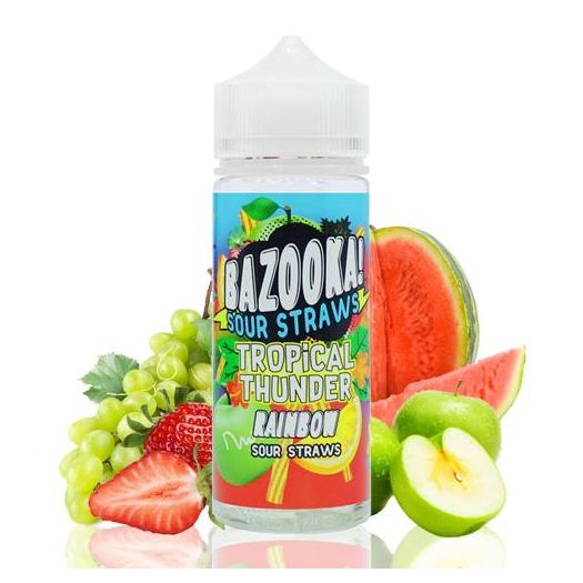 Tropical Thunder Rainbow 100 ml + Nicokits Gratis - Bazooka Sour Straws