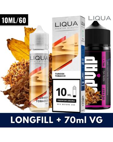 Turkish Tobacco 10ml/60 (Longfill) Liqua + 70ml VG Fast