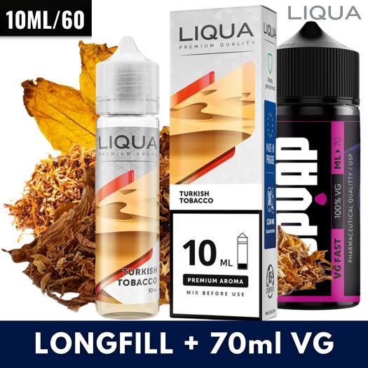 Turkish Tobacco 10ml/60 (Longfill) Liqua + 70ml VG Fast