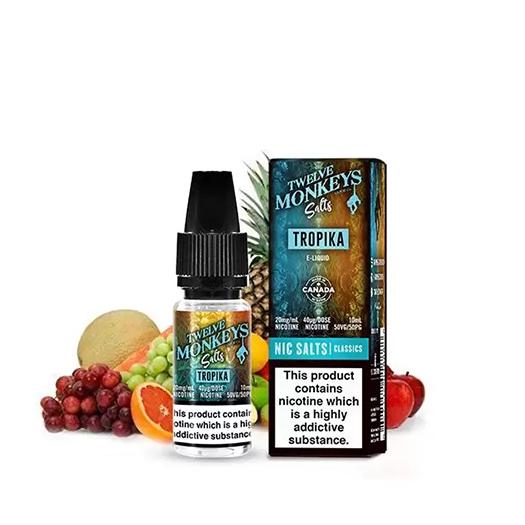 TWELVE MONKEYS SALTS – Tropika 10 ml 20mg – Líquido con SALES DE NICOTINA TWELVE MONKEYS SALTS – Tropika 10 ml 20mg – Líquido con SALES DE NICOTINA