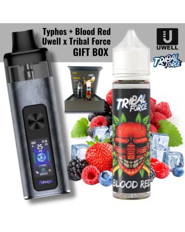 Typhos Uwell (CEMENT GREY) + Blood Red 50ml - Uwell x Tribal Force