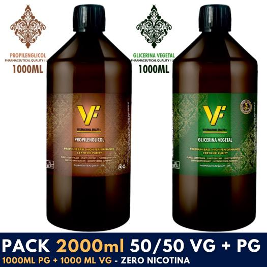 VAPFIP PACK 2000ml VG + PG (1000ml PG + 1000ML VG) - Sem Nicotina