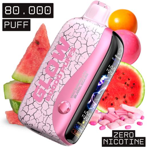 WATERMELON BUBBLEGUM Descartável | 80.000 Puff | GUDBAR Glow (SEM NICOTINA)