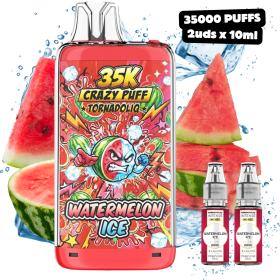 Watermelon Ice Crazy Puff 35K 2x10ml 20mg Tornadoliq