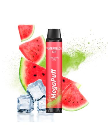 Watermelon Ice MegaPuff – 3000 PUFF – Descartável SEM NICOTINA