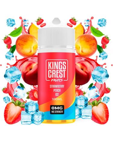 STRAWBERRY PEACH ICE 100ml + Nicokits Gratis - Kings Crest Fruits