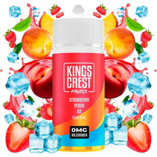 STRAWBERRY PEACH ICE 100ml + Nicokits Gratis - Kings Crest Fruits