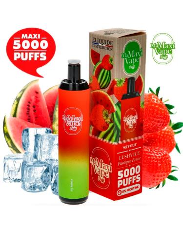 WATERMELON STRAWBERRY ICE Ma Maxi vape 5000 puffs SEM NICOTINA