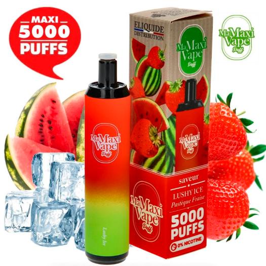 WATERMELON STRAWBERRY ICE Ma Maxi vape 5000 puffs SEM NICOTINA