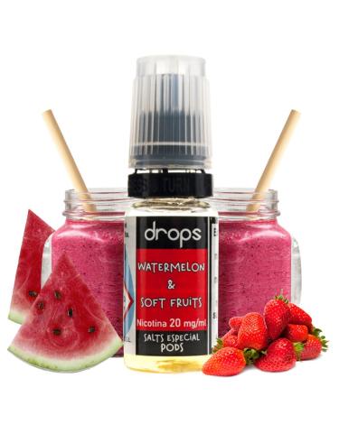 WATERMELON Y SOFT FRUITS 10 ml Drops - SAIS DE NICOTINA