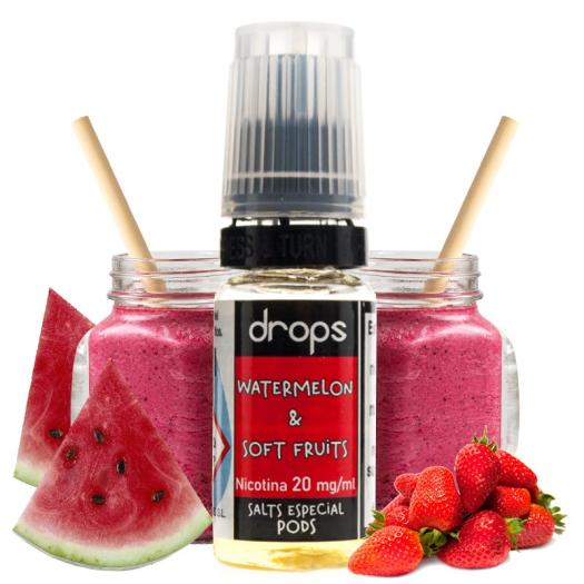 WATERMELON Y SOFT FRUITS 10 ml Drops - SAIS DE NICOTINA WATERMELON Y SOFT FRUITS 10 ml Drops - SAIS DE NICOTINA