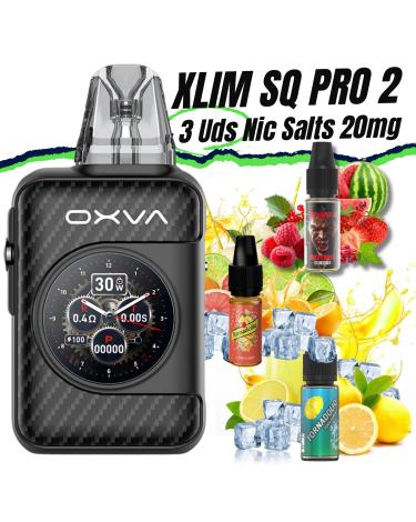 Xlim SQ PRO 2 (Black Carbon) OXVA + 3 uds Nic Salts 10ml 20mg