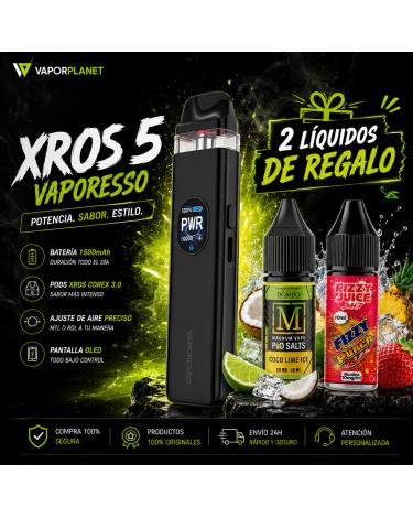 Xros 5 Vaporesso + 2 Nic Salts 10ml 20mg de Brinde