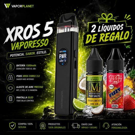 Xros 5 Vaporesso + 2 Nic Salts 10ml 20mg de Brinde