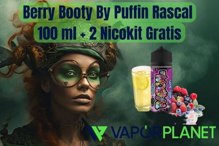 Berry Booty de Puffin Rascal 100 ml + 2 Nicokit grátis