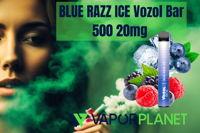 BLUE RAZZ ICE Vozol Bar 500 20mg - POD DESCARTÁVEL