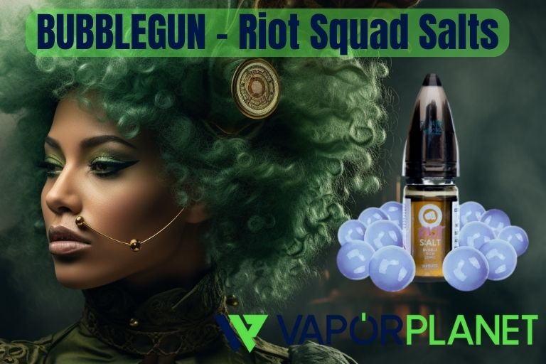 BUBBLEGUN - Riot Squad Salts 10 ml - 5 mg, 10 mg e 20 mg - Líquido com SAIS DE NICOTINA