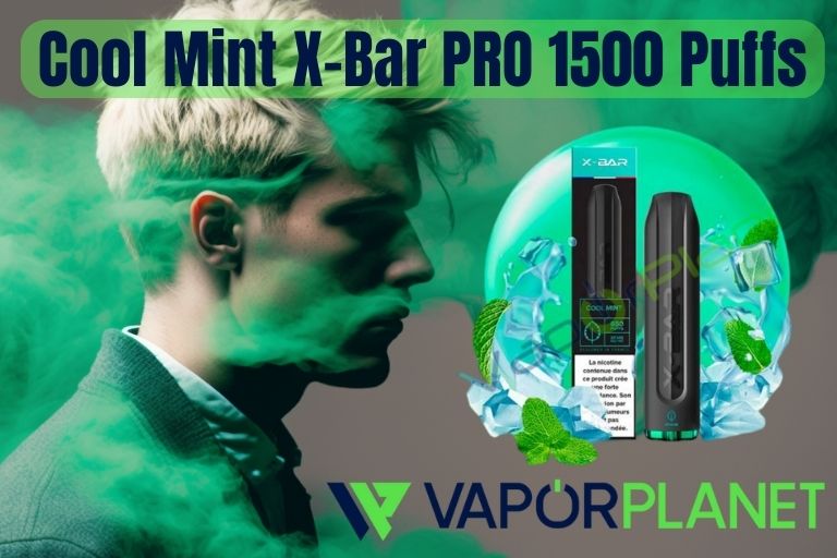 Cool Mint X-Bar PRO 1500 Puffs - POD descartável SEM NICOTINA